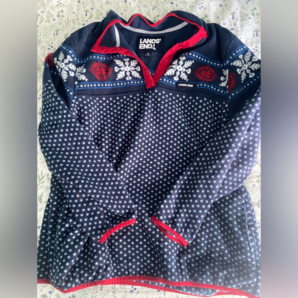holiday lands end fleece
